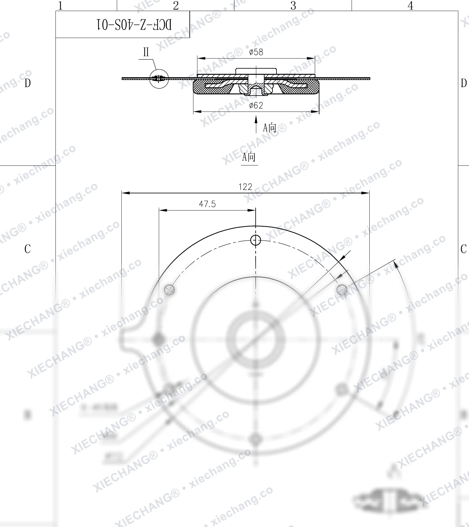 DCF-Z-40S-01 · DN40 — Montaj Resmi