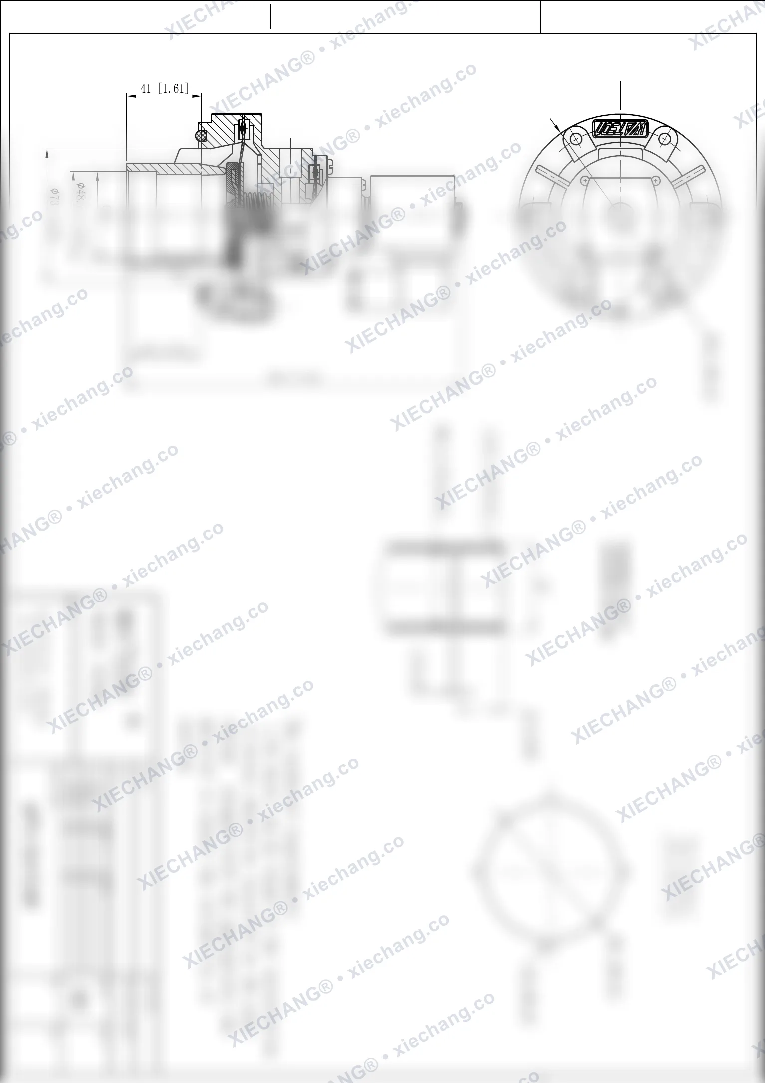 WPS-CA/EG40 · daldırmalı valf — Montaj Çizimi